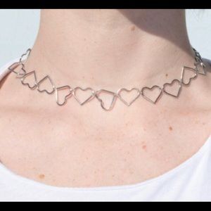 brandy melville heart necklace